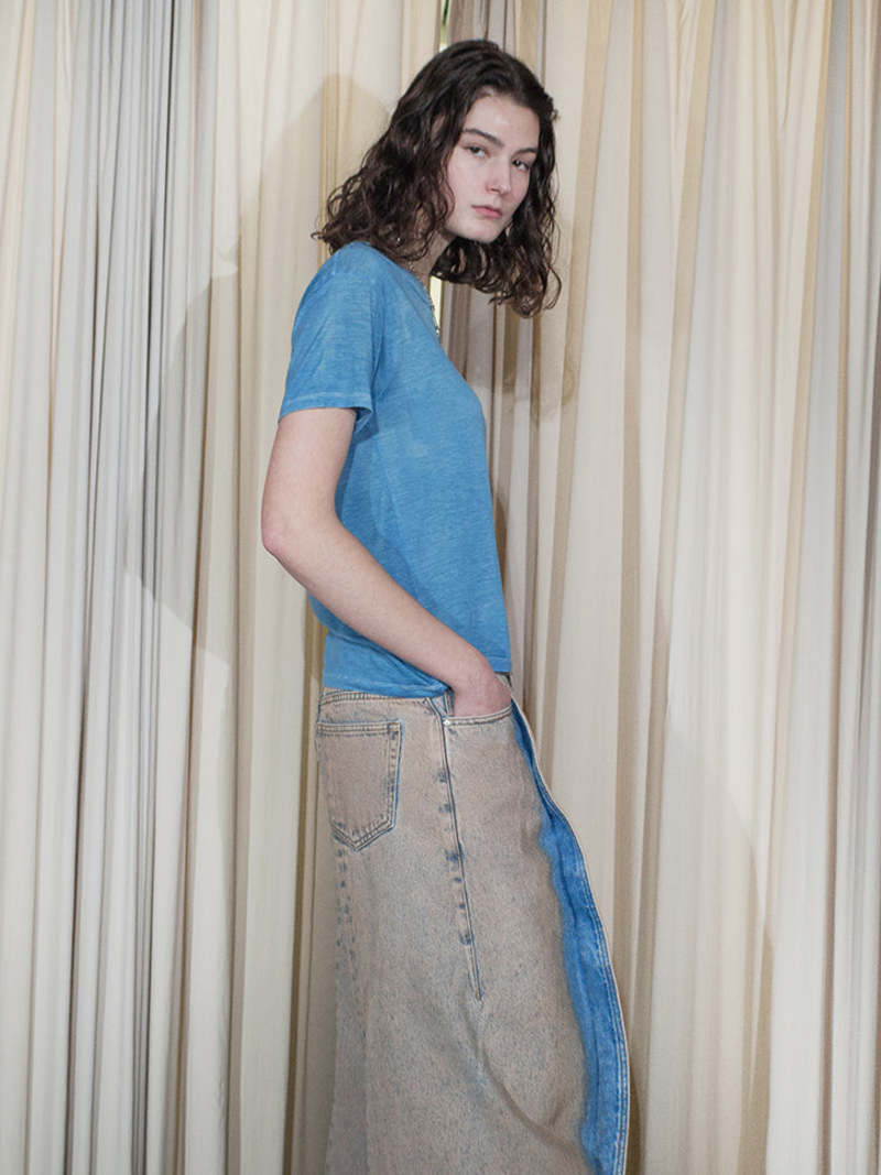 BASERANGE / LOOSE TEE / ISATIS BLUE Tシャツ Baserange Loose Tee - Isatis Blue | Garmentory