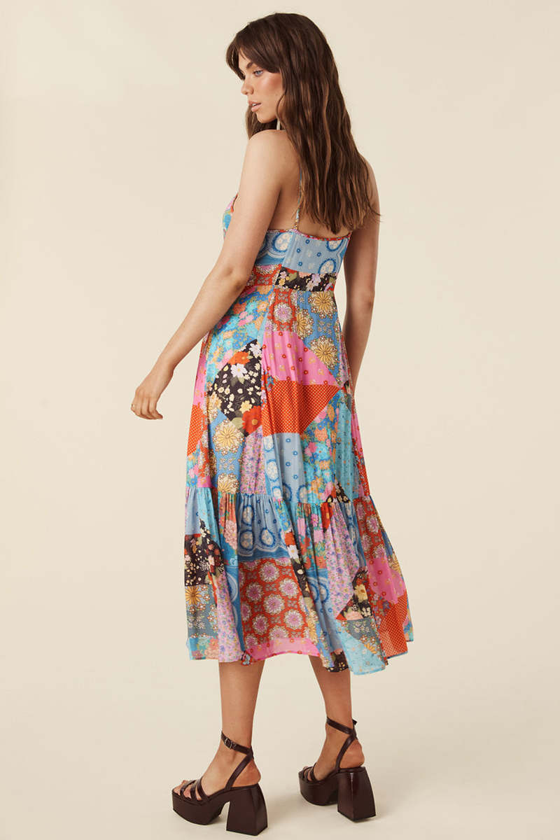 SPELL & THE GYPSY COLLECTIVE Cha Cha Strappy Midi Dress - Multi