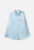 Silk Laundry Boyfriend Shirt - Sky - Thumbnail 6