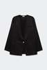 Silk Laundry COLLARLESS BLAZER - BLACK - Thumbnail 5