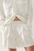 Silk Laundry Twill Slouch Shorts - White - Thumbnail 2