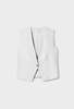 Silk Laundry Twill Slouch Vest - White - Thumbnail 5
