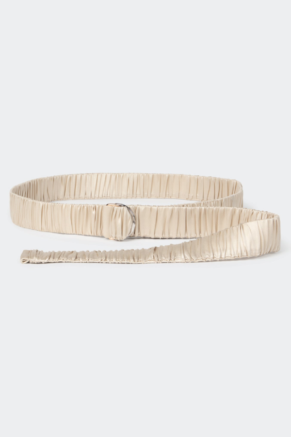 Silk Laundry WIDE LONG BELT - HAZELNUT