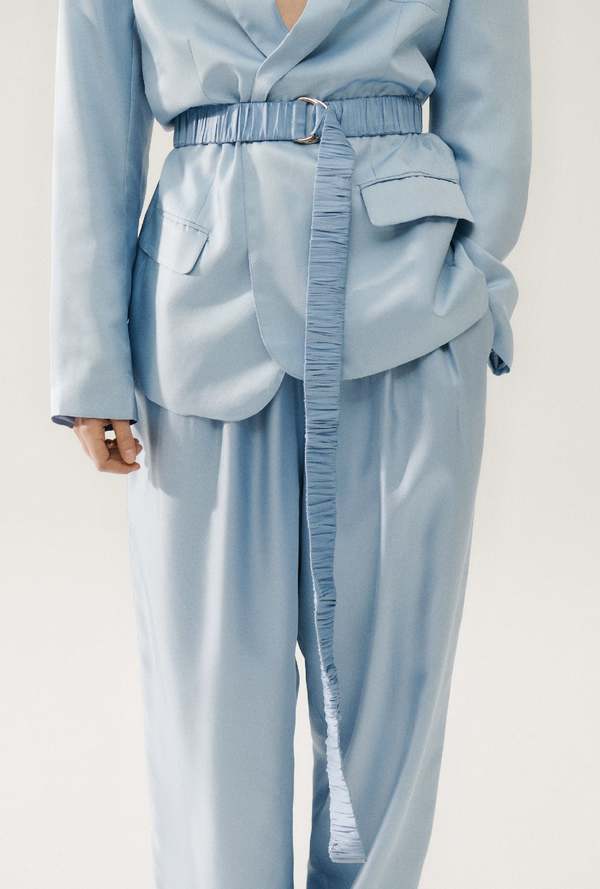 Silk Laundry Wide Long Belt - Sky Silk Laundry Wide Long Belt - Sky