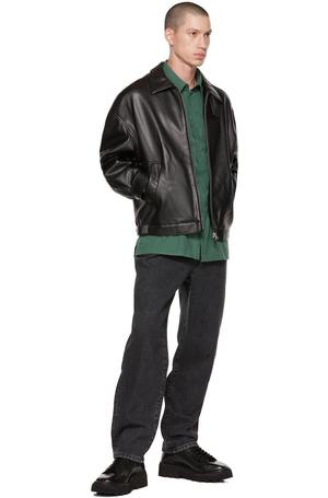 North Man 、AMOMENTO Synthetic Leather AMOMENTO Zip Faux-Leather Jacket - Black | Garmentory