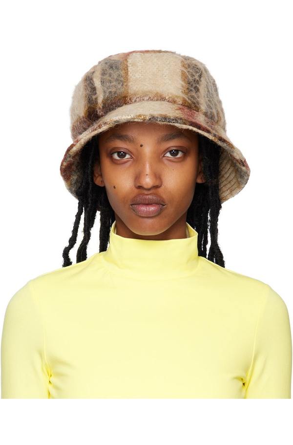 Anine Bing Cami Bucket Hat – Checked Wool Blend – XS/S 261092F015000_1.jpg main image 2