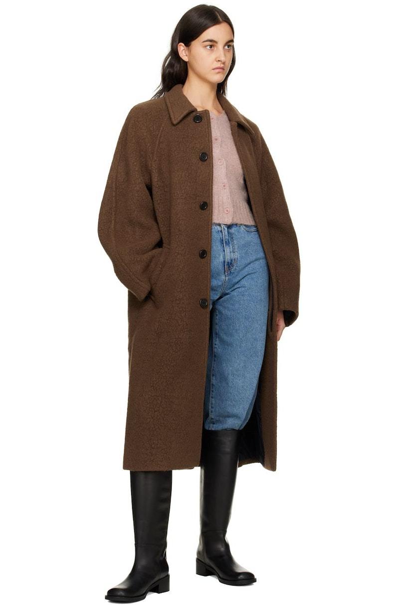 AMOMENTO Raglan Coat - Brown | Garmentory