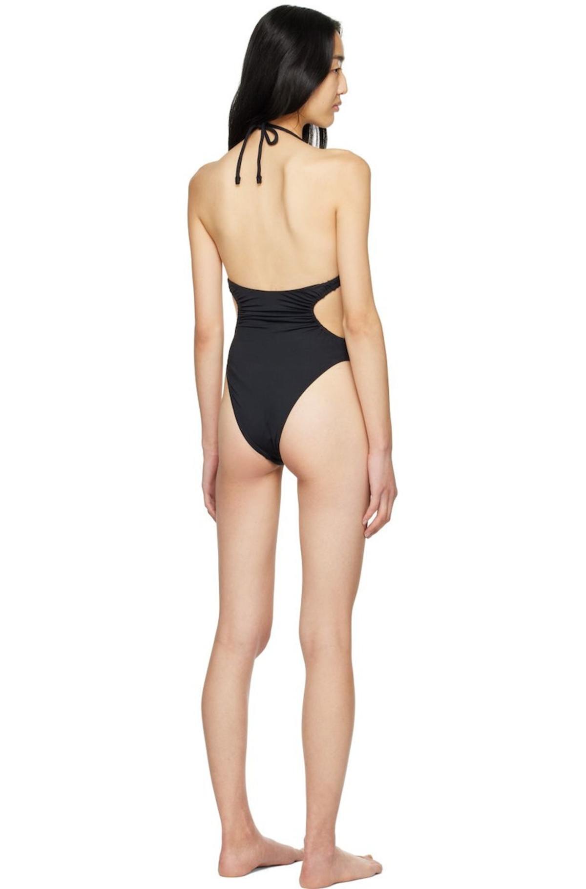 ANINE BING Lilo One-Piece Swimsuit - Black | Garmentory