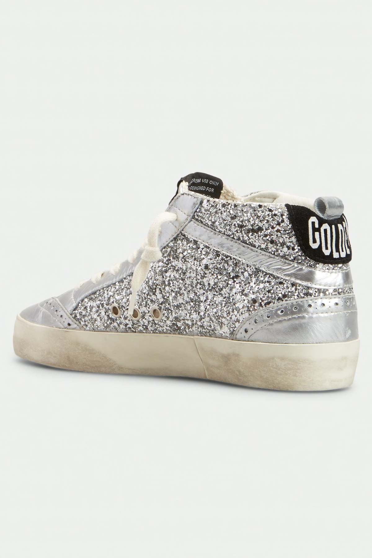 トップス 193 igusa Melody stone top Golden Goose Hi Mid Star Sneaker in White/Ice/Blue/Silver