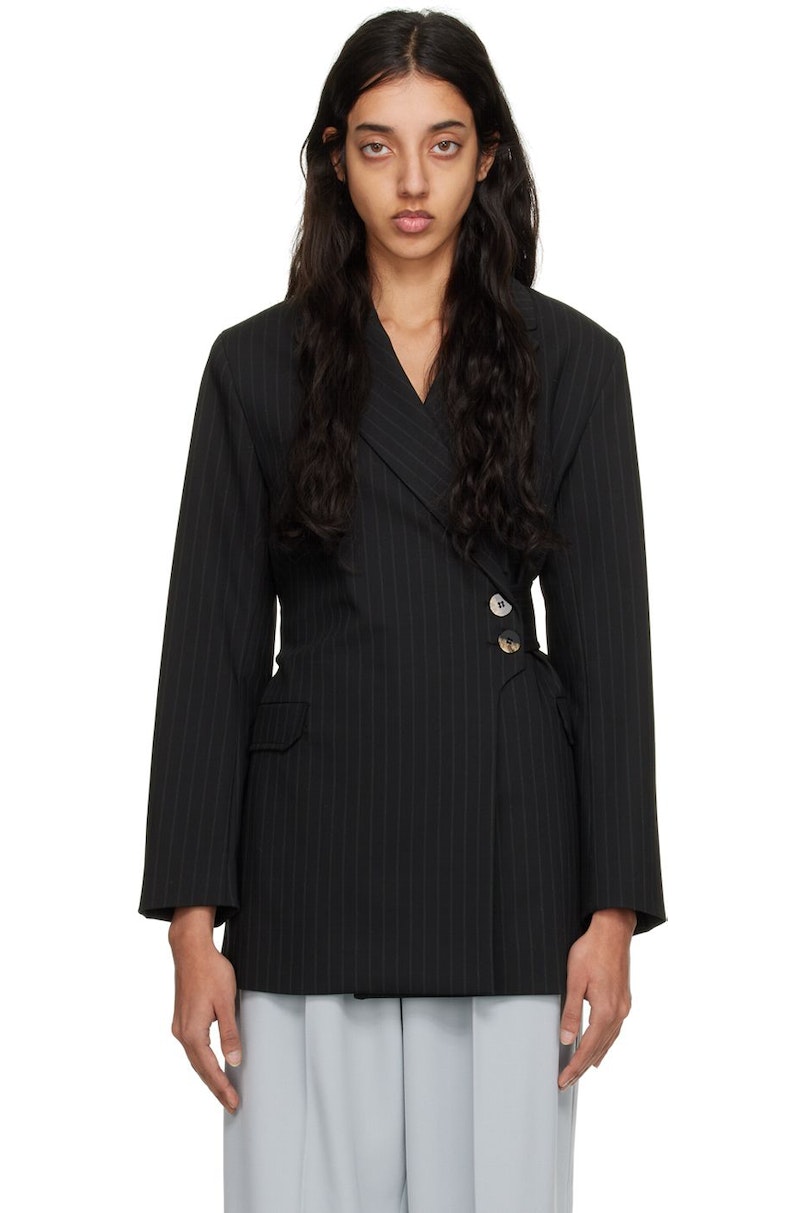 Ganni-Stripe-Belt-Blazer---