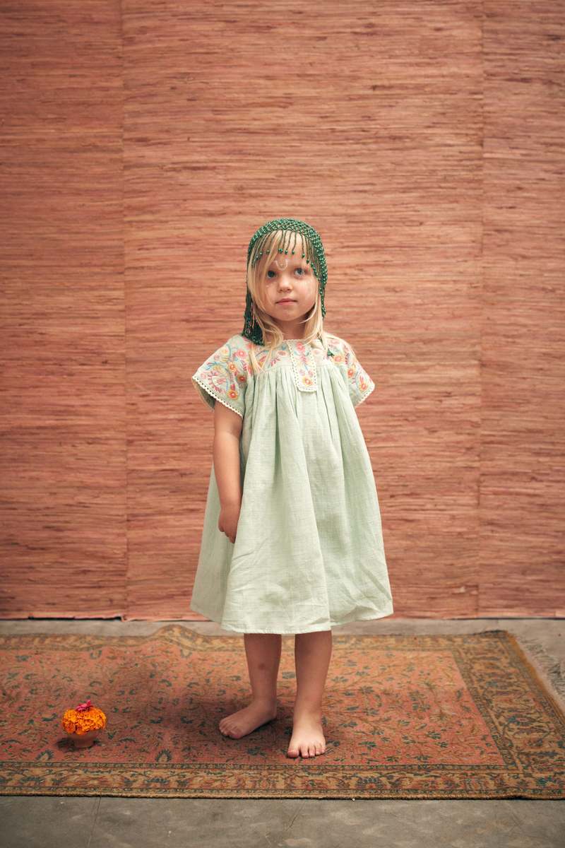 Kids Louise Misha Daya Dress - Water | Garmentory