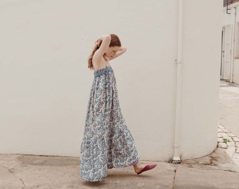 ワンピース Louise Misha SS25 DRESS NATYA (GRI S25 S0150 BLUE) Louise Misha Larita Dress - Stone Blue – The Shoppe Miami