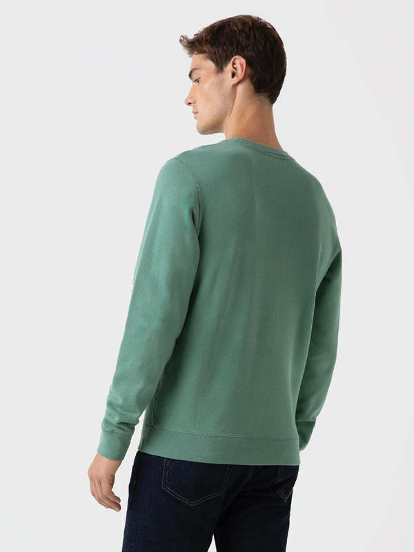 Sunspel Loopback Sweatshirt - Thyme | Garmentory