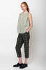 Gallego Desportes Jane Pant - Green Check - Thumbnail 2