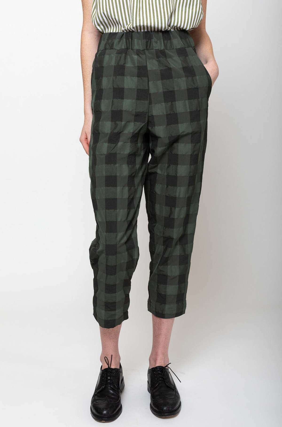 Gallego Desportes Jane Pant - Green Check - Image 3 of 5