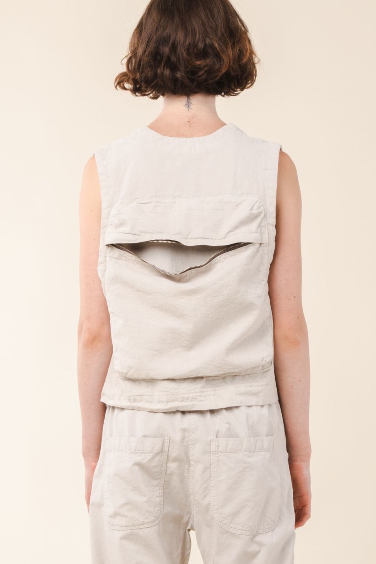 Prairie Underground Canvas Vest - Ecru - Image 3 of 4