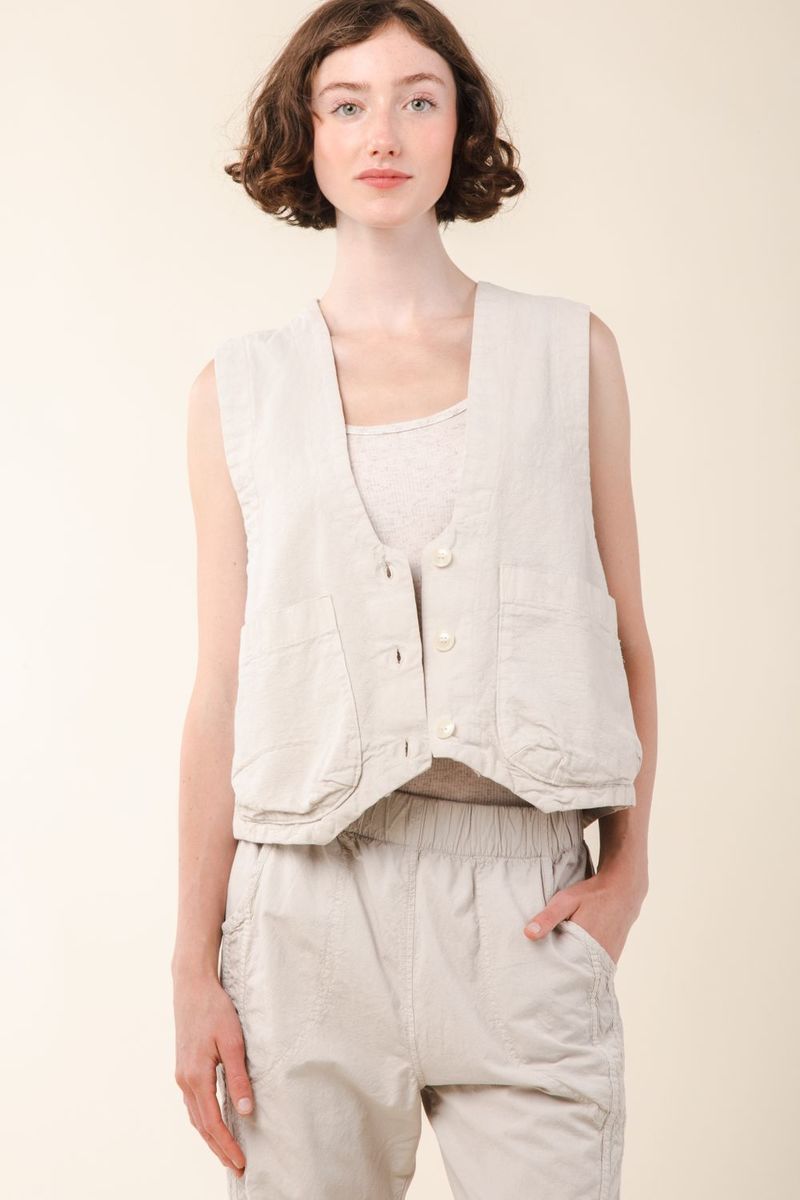 Prairie Underground Canvas Vest - Ecru