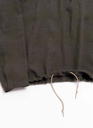 Phigvel Makers & Co. RACE UP HOODED SHIRT - OLIVE/GRAY | Garmentory