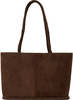 Léméls Suede Medium Shopper Tote - Dark Brown - Thumbnail 7