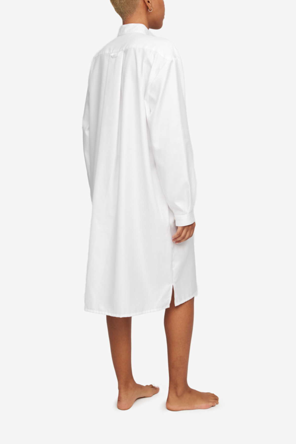 The Sleep Shirt Long Sleep Shirt White Herringbone Garmentory