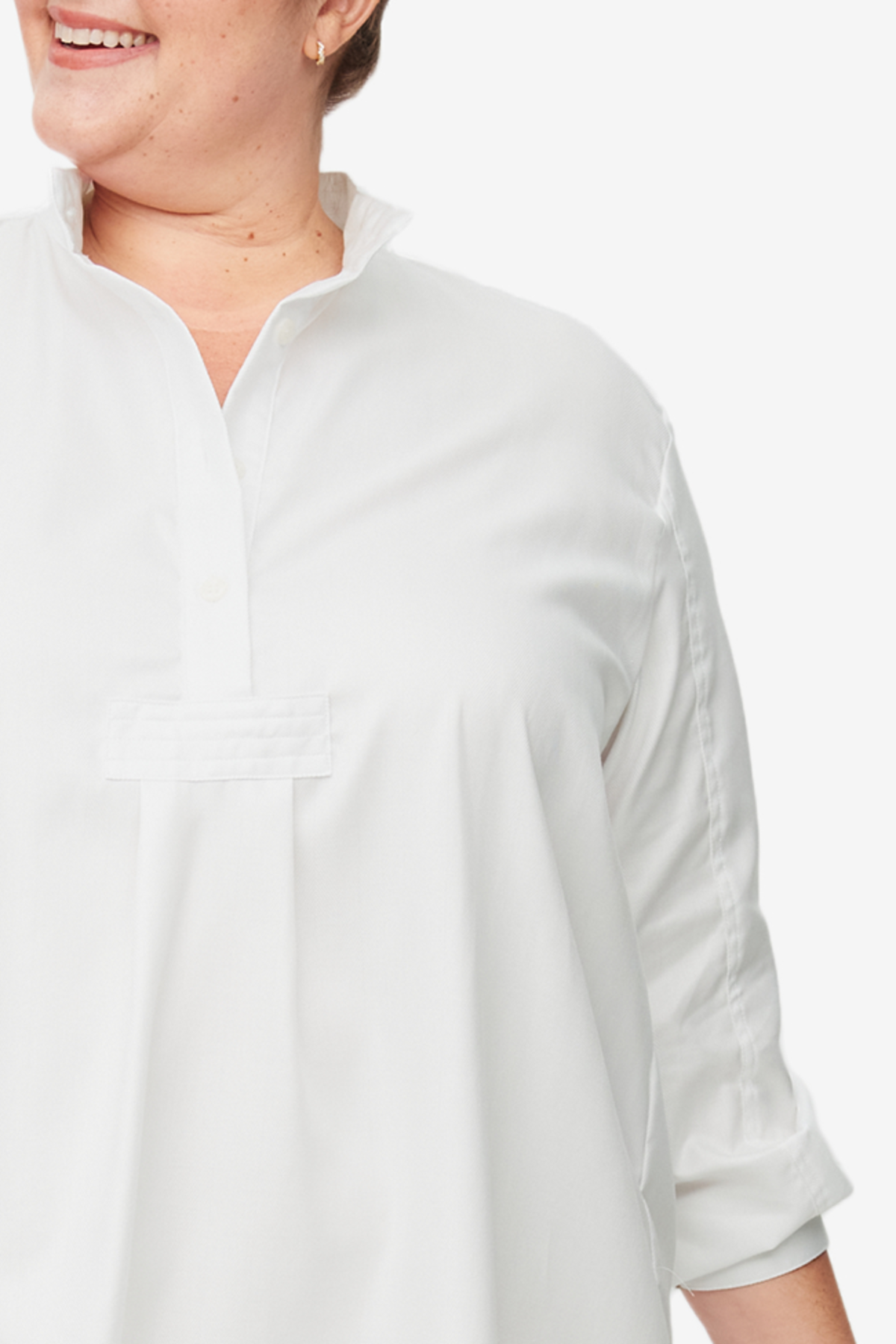 The Sleep Shirt Plus Long Sleep Shirt White Herringbone Garmentory