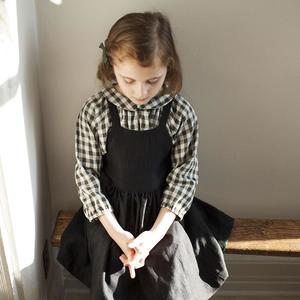 Kids Soor Ploom Agatha Tunic - moss/ivory check | Garmentory