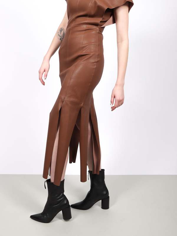 shop black leather dress Leather Dress – Oyemwen main image 1