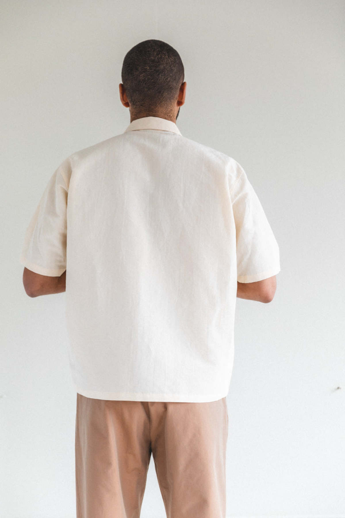 トップス HIGH DENSITY FINX LINEN WEATHER TANK High Density Finx Linen Weather Half Sleeve Shirt - Ecru