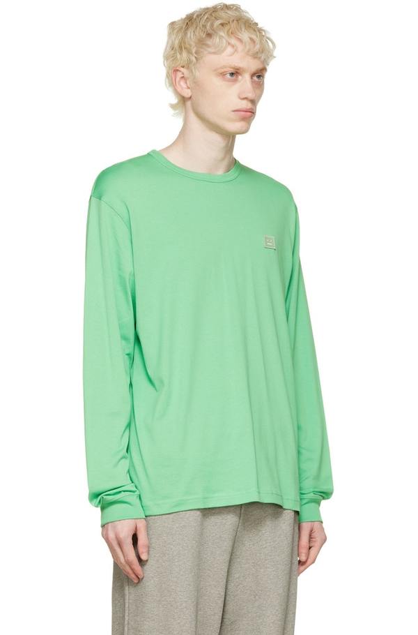 Acne Studios Cotton Long Sleeve T-Shirt - Green | Garmentory