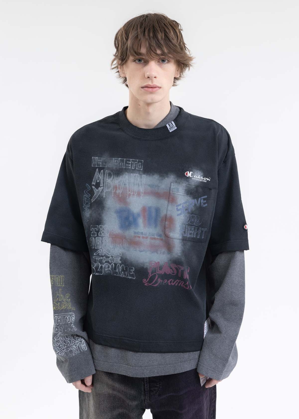 【MAISON MINED】22FW★ VARIATION THESIS LONG SLEEVE 메종미네드 CLEARANCE - VARIATION THESIS LONG SLEEVE WHITE
