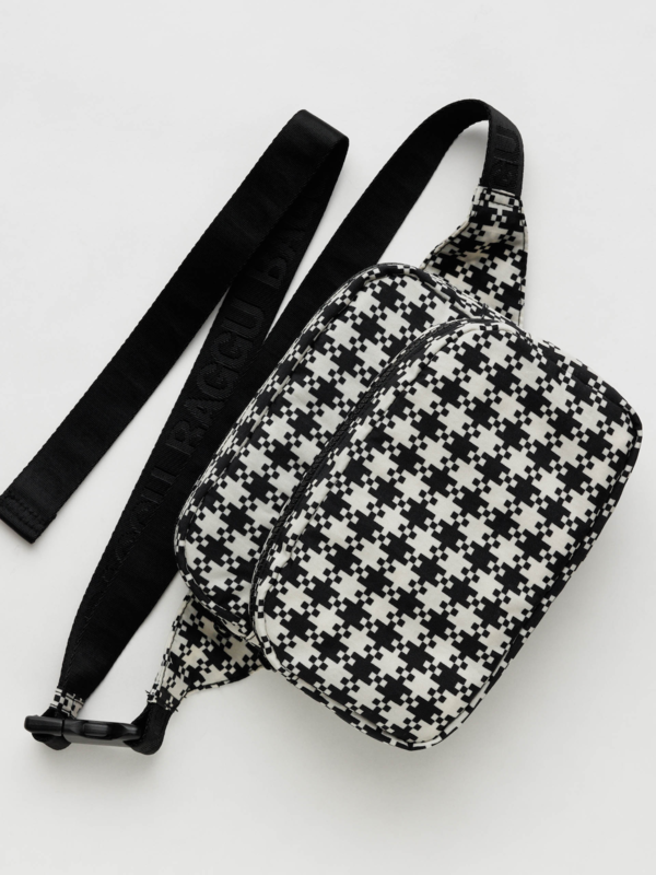 Baggu Fanny Pack Black/White Pixel Gingham Garmentory