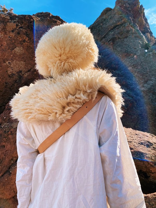 Ida and Moon Sheepskin/Shearling Orb Hat IDA+MOON round SPOTTED SHEEPSKIN ORB HAT 1 | Garmentory main image 4