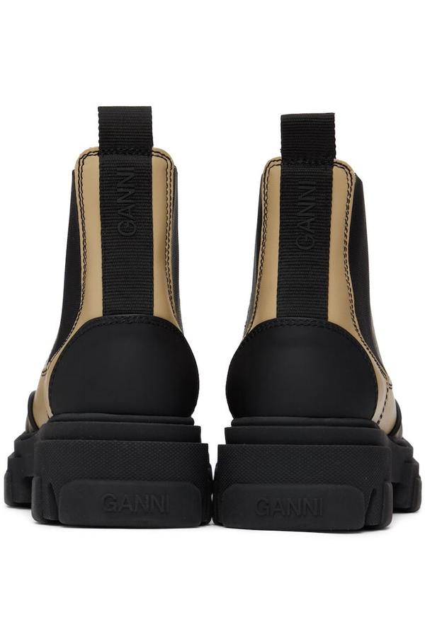 Ganni Cleated Low Chelsea Boots - Sand | Garmentory