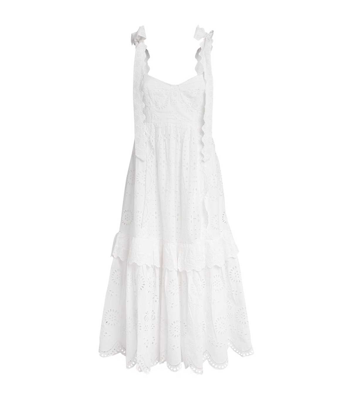 Love Shack Fancy Antonella Dress Antique White Garmentory