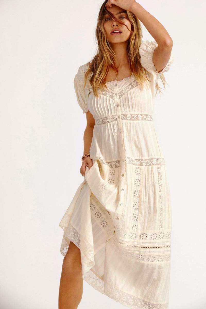 Love Shack Fancy Octavia With Bow Ivory Chapparal main image 1