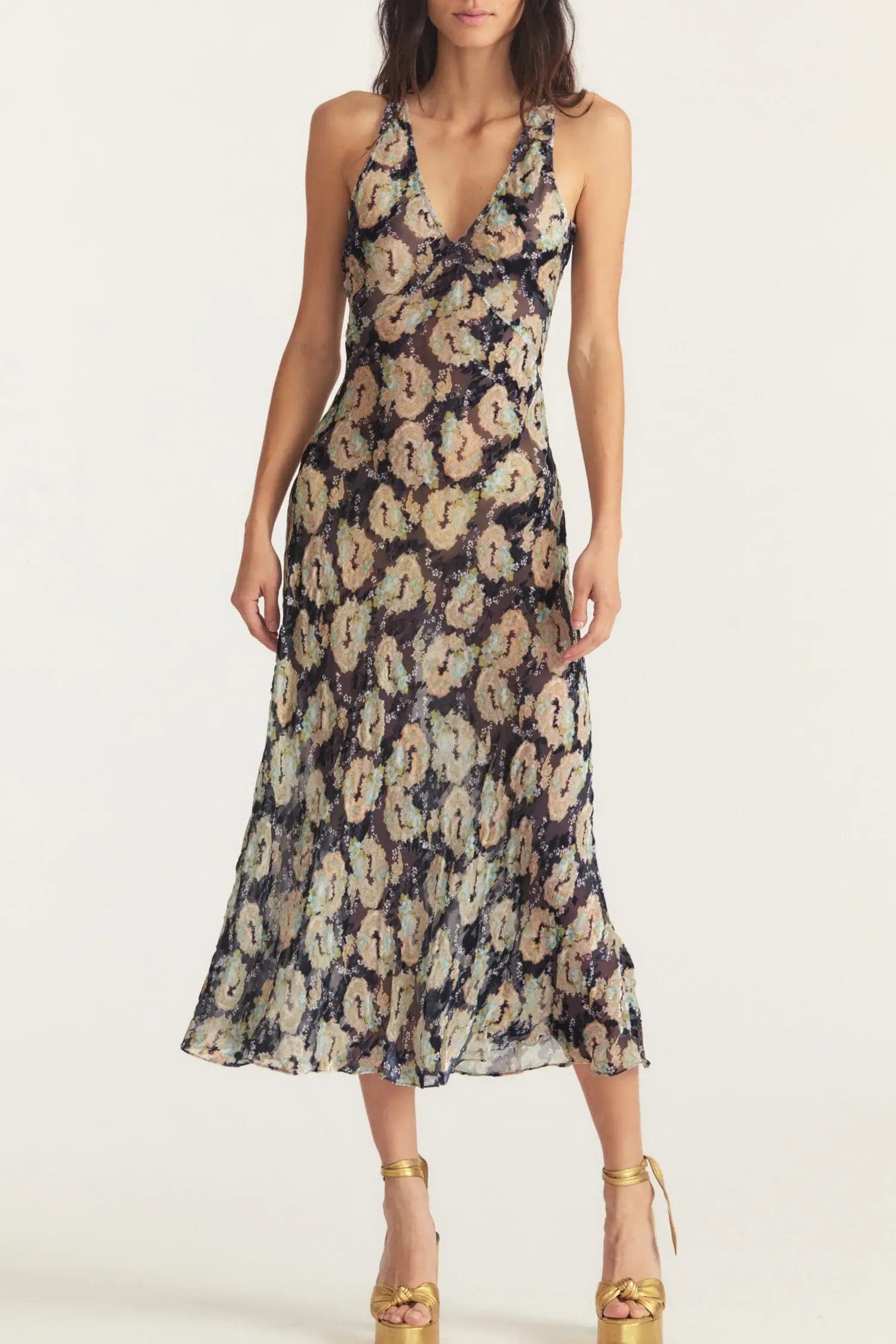 sachin and babi light blue dress Torina Halter Maxi Dress