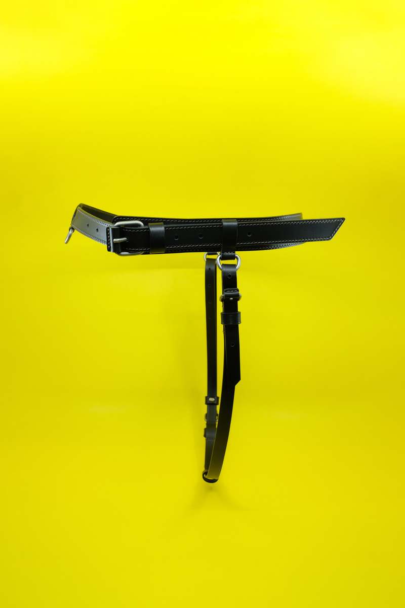 Lemaire Leather Equestrian Belt - Black | Garmentory