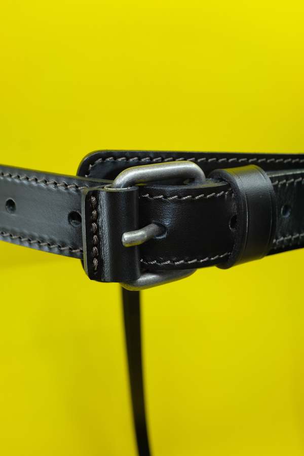 Lemaire Leather Equestrian Belt - Black | Garmentory