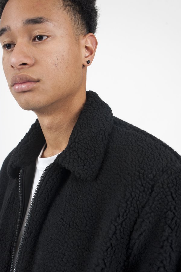 CARHARTT WIP Jonesville Shearling Bomber - Black CARHARTT WIP Jonesville Shearling Bomber - Black