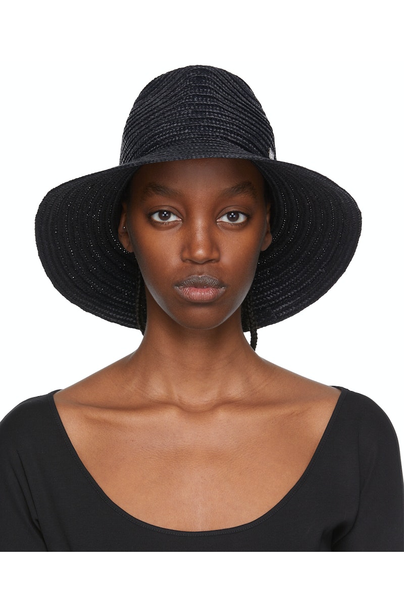 Totême Raffia Panama Hat - Black | Garmentory