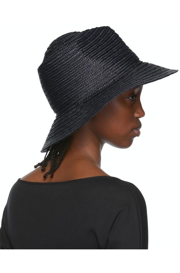 Totême Raffia Panama Hat - Black | Garmentory