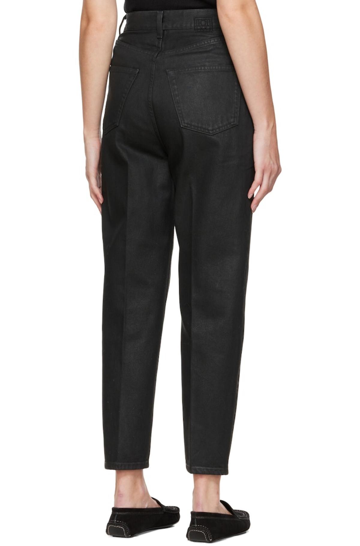 Totême Tapered Jeans Coated Black Garmentory