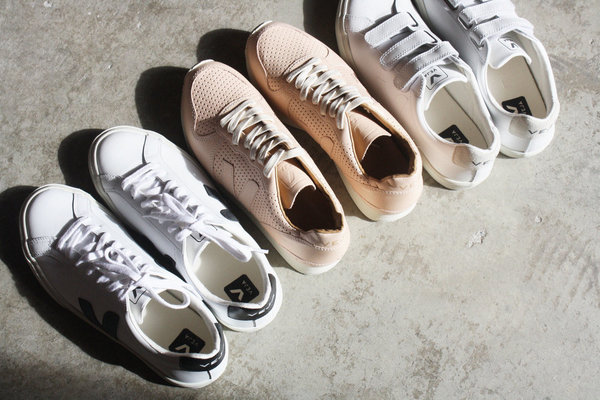Veja Esplar Leather White Black Sneakers | Garmentory