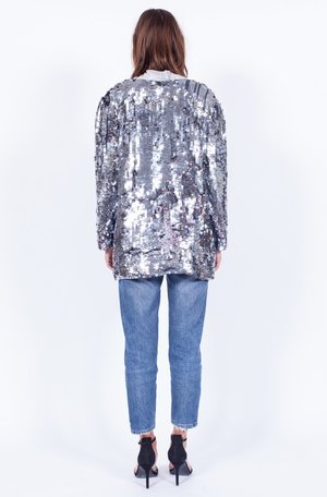 Yo Vintage! Grey Sequin Jacket - One Size Yo Vintage! Grey Sequin Jacket - One Size