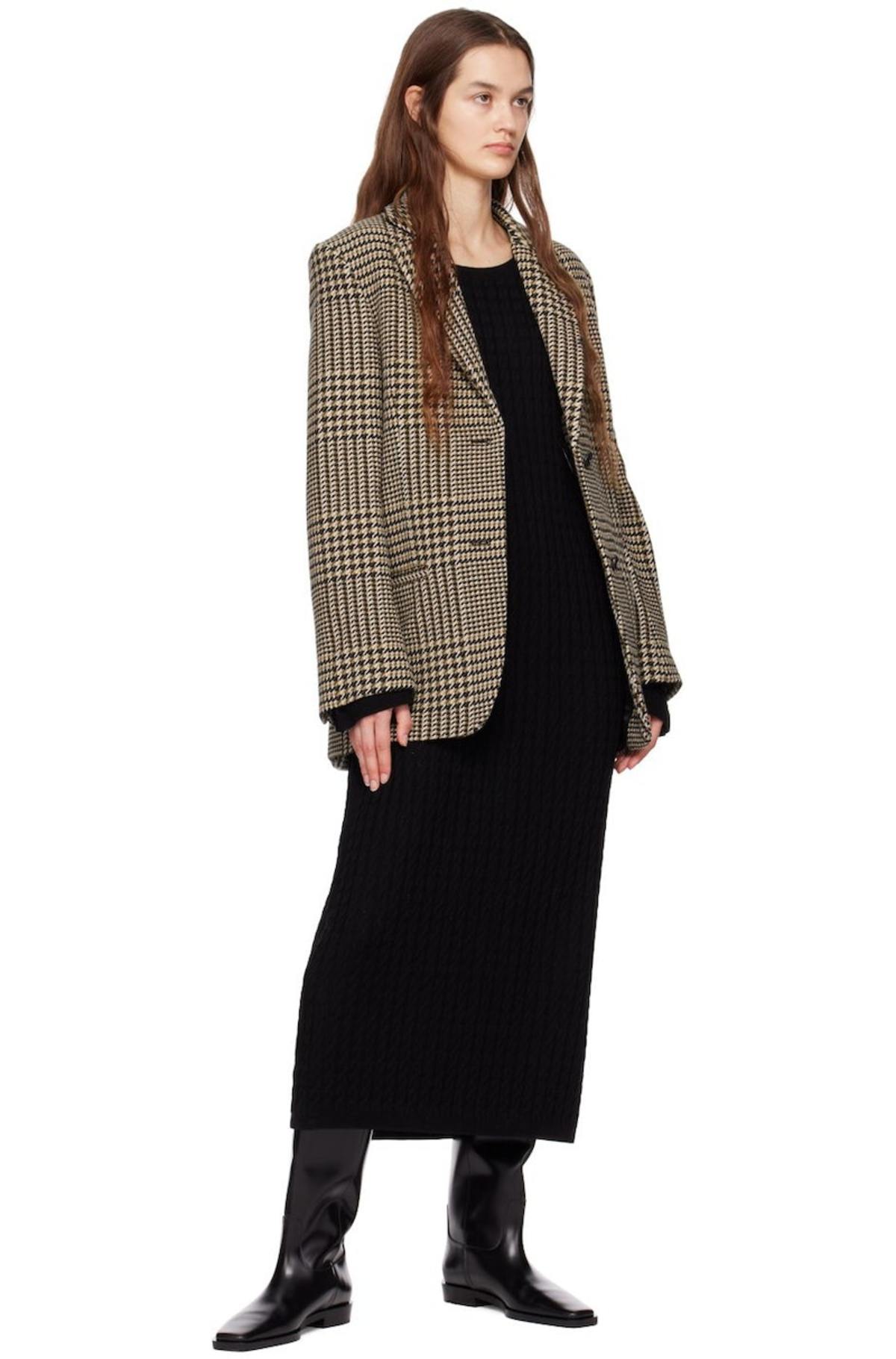 Totme Cable Knit Midi Dress - Black | Garmentory