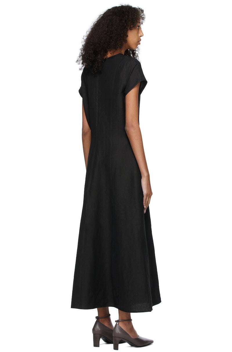 Totme Stretch Linen Dress - Black | Garmentory