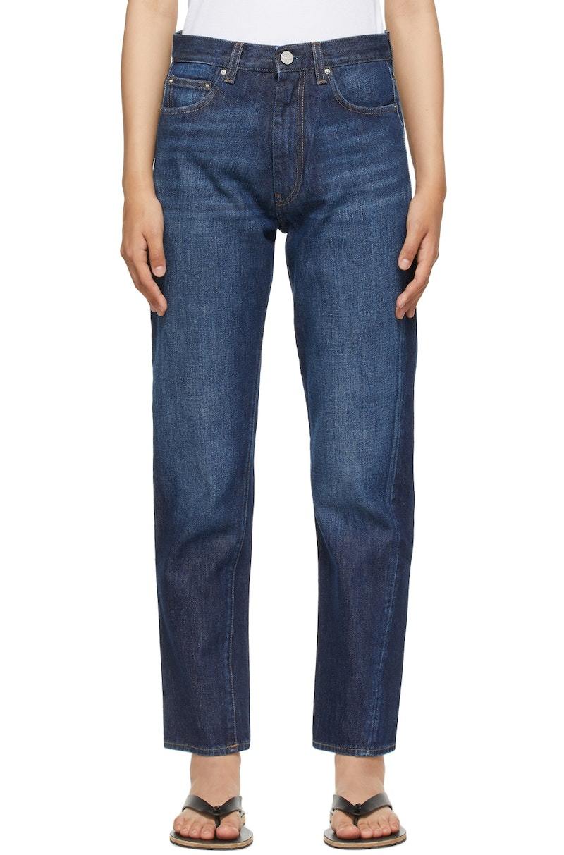 Totême Twisted Seam Jeans - Dark Blue | Garmentory