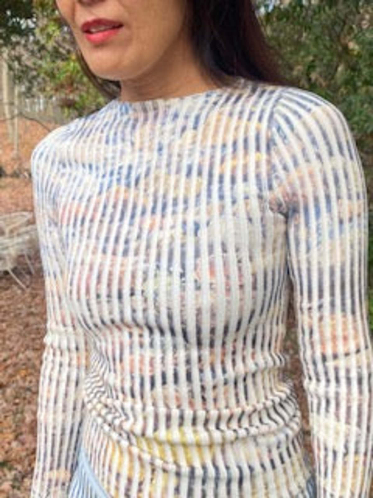 トップス giugiu/NONNA Jewel in Low-Tide Giu Giu Nonna Jewel Top - Low Tide Print | Garmentory