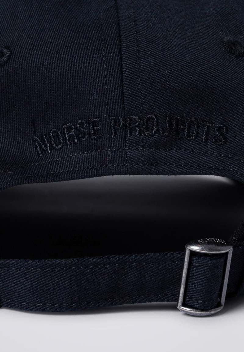 Norse Projects Chainstitch Logo Twill Cap - Black | Garmentory