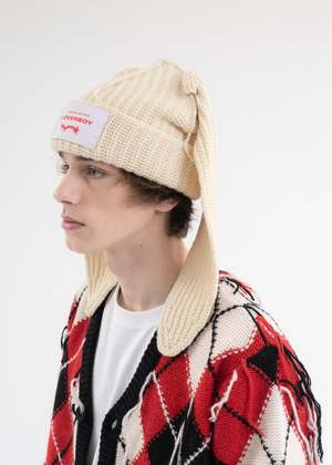 Chunky Knit Jacket + Beanie- Ecru main image 0